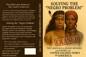 Book cover showing split portraits of an Indigenous woman and a Black woman with the word "ERASED" stamped across, symbolizing identity erasure
