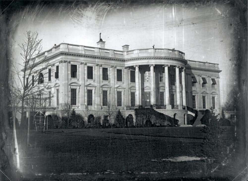 Earliest South View Of The Presidents House C. January 1846. Photographer John Plumbe Jr. Library Of Congress