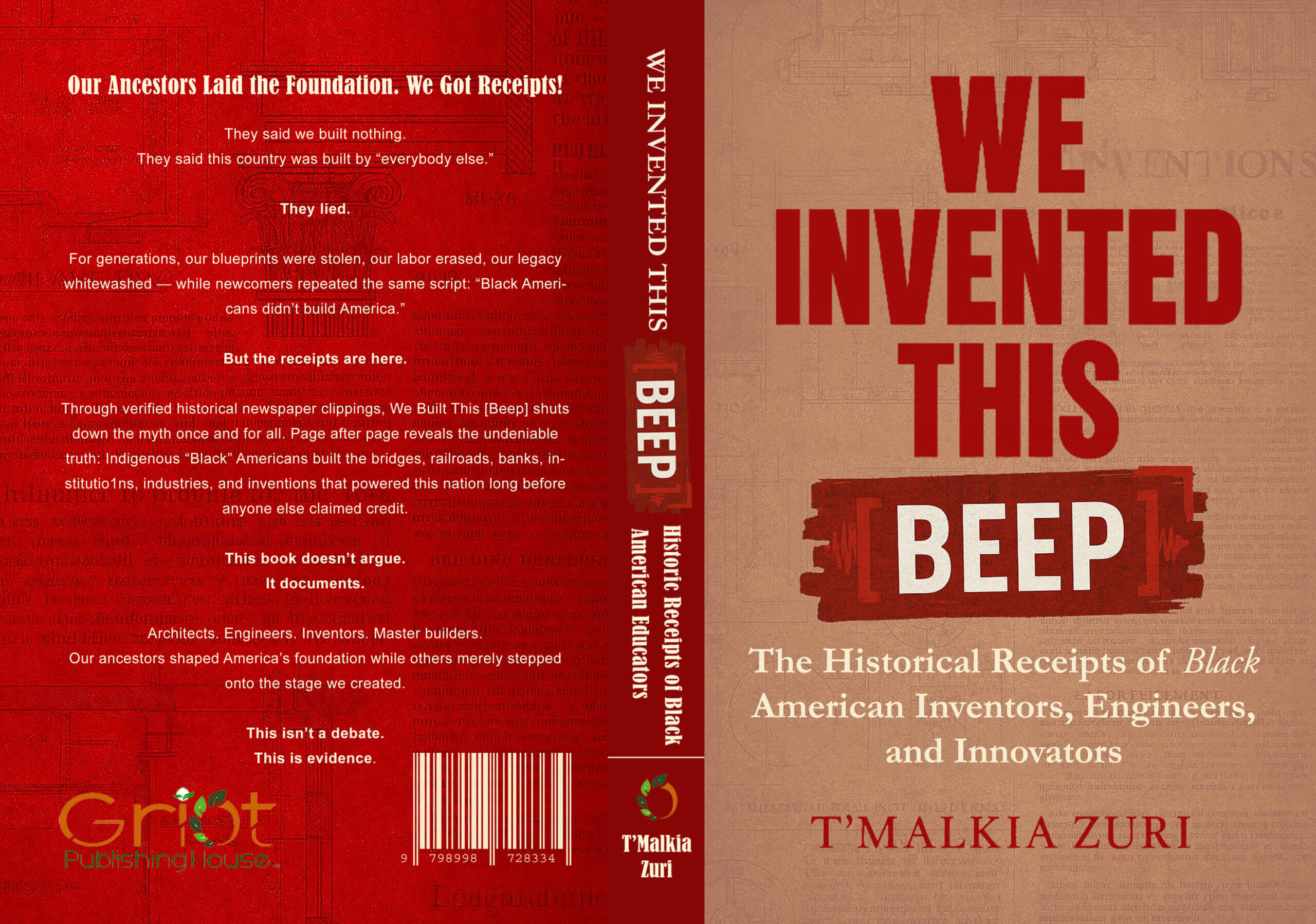 Cover of We Invented This Beep, documenting the historical receipts of Black American inventors, engineers, and innovators.