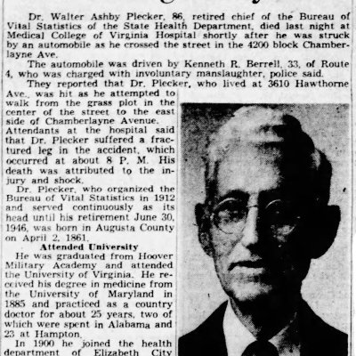 Walter Plecker. the Architect of Paper Genocide